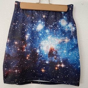 Galaxy Blue Mini Skirt BlackMilk